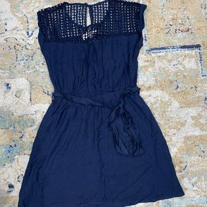 👗Blue Sleeveless Mid Length Dress👗